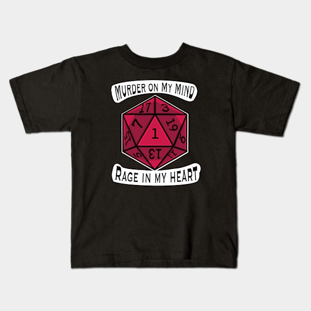 Natural One DnD Dice Kids T-Shirt by 20 Sided Tees